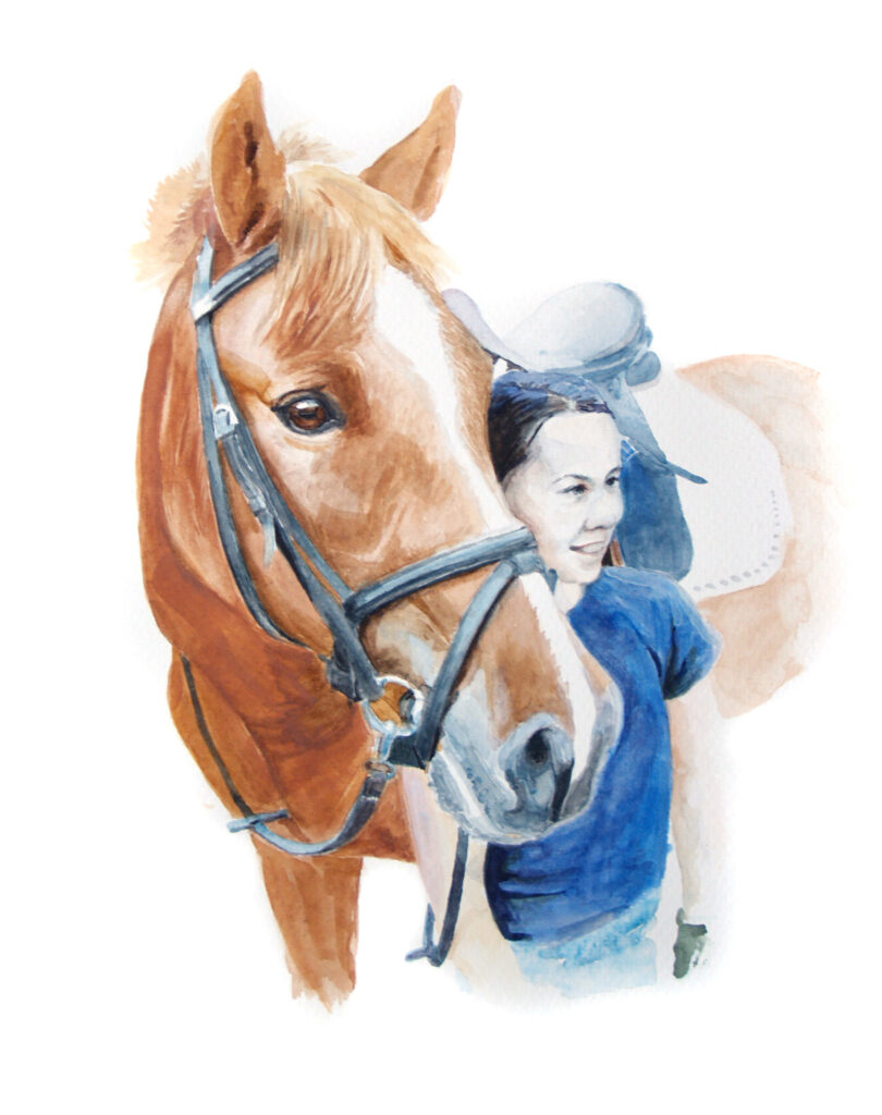 Mädchen mit Pony 1